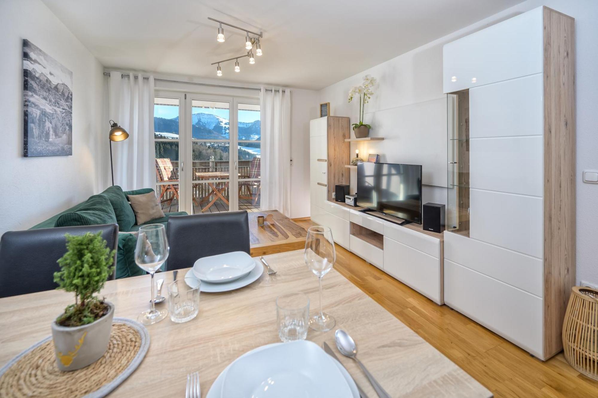 Haus "Bergblick" Ferienwohnung Falken Mit 1 Schlafzimmer Oberstaufen Dış mekan fotoğraf